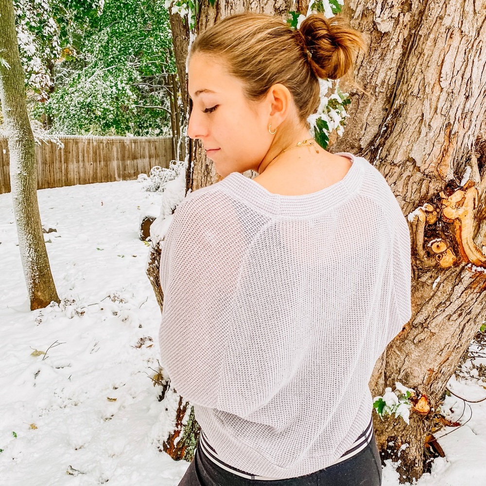NEW Iced Amethyst Waffle Knit Cardigan Sweater - Picture 2 of 9